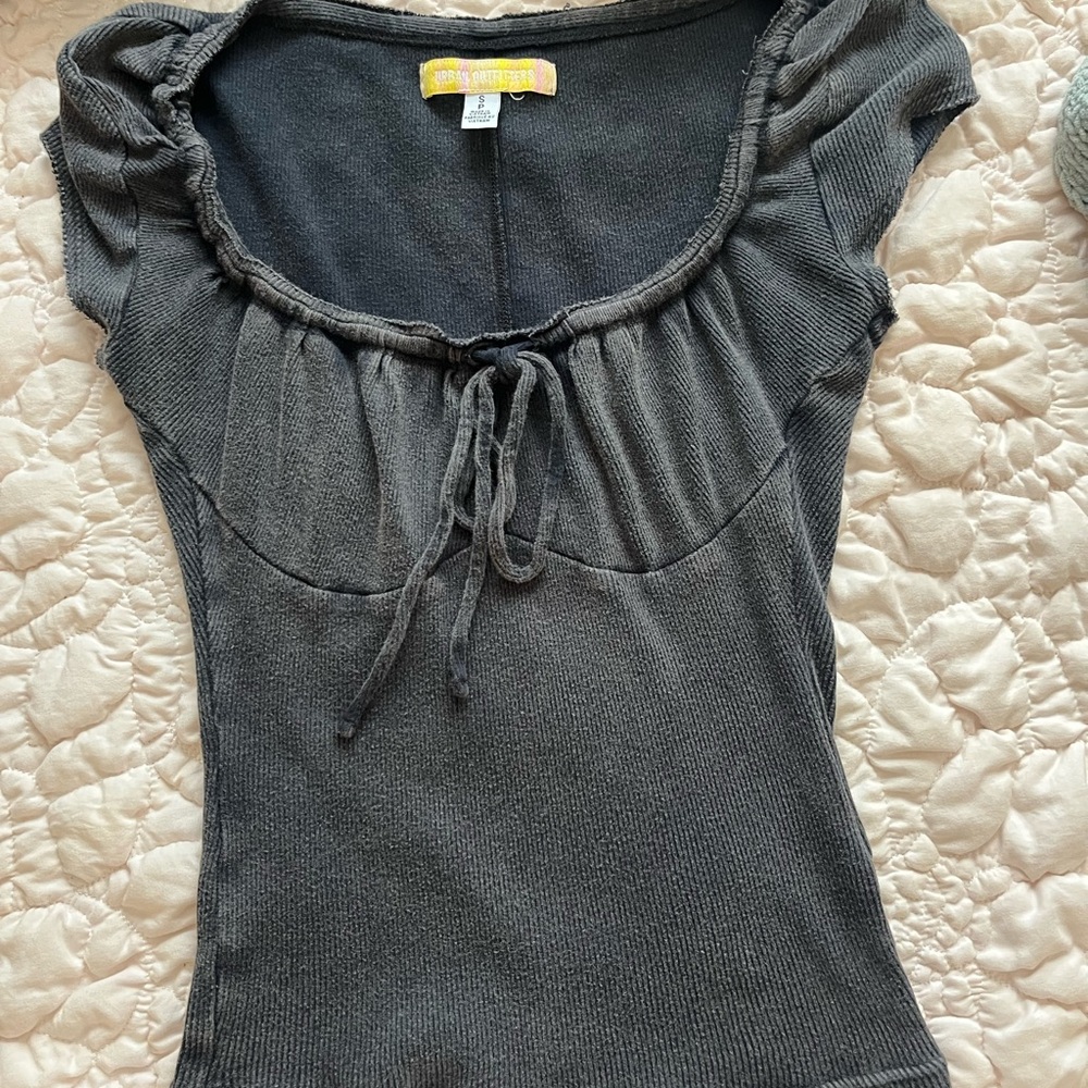 Urban Outfitters Charcoal Gray Blouse